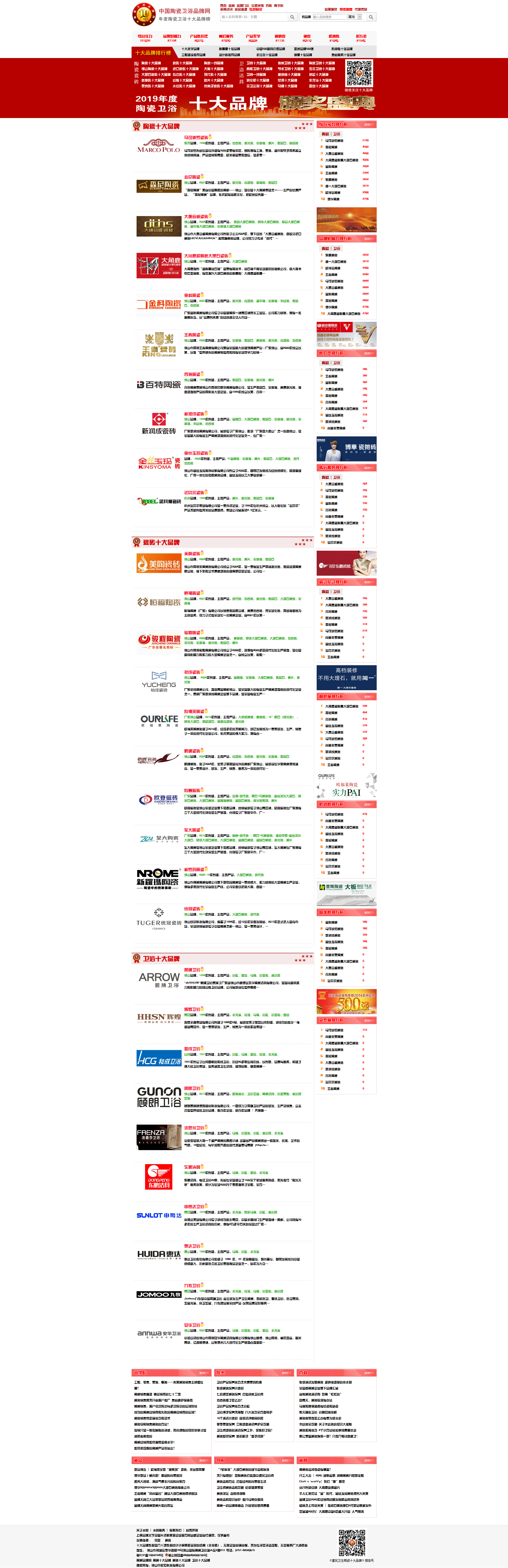 中國陶瓷衛浴品牌